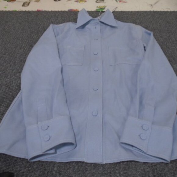 STELLA MCCARTNEY SHIRT WOMEN'S MED  (  pointed-collar flannel shirt  ) - Picture 4 of 5